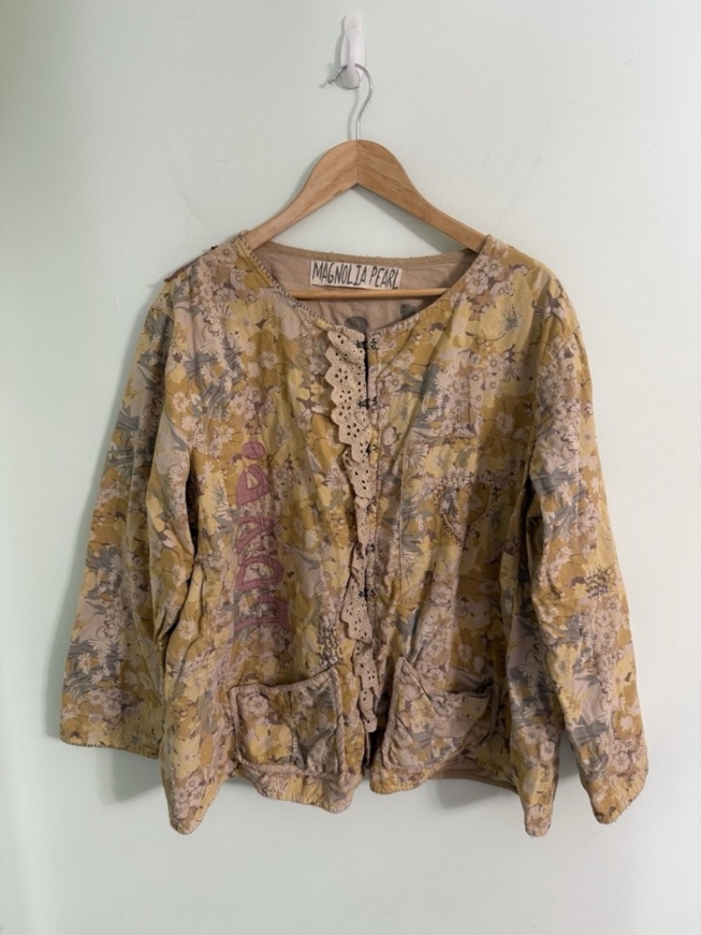 Magnolia Pearl Anders Love Appliqué Jacket One Size